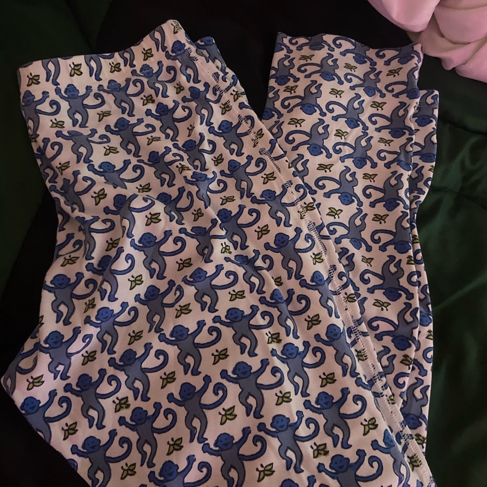 Blue monkey roller rabbit pants